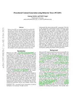 Procedural Content Generation using Behavior Trees (PCGBT)