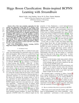 Higgs Boson Classification: Brain-inspired BCPNN Learning with
  StreamBrain
