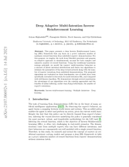 Deep Adaptive Multi-Intention Inverse Reinforcement Learning