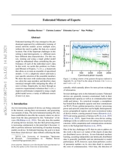 Federated Mixture of Experts