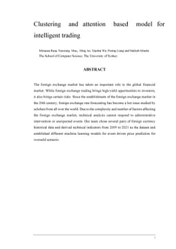Clustering and attention model based for intelligent trading