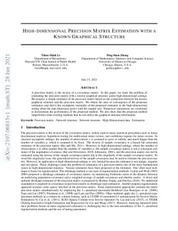 High-dimensional Precision Matrix Estimation with a Known Graphical
  Structure