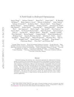A Field Guide to Federated Optimization