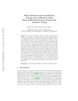 Object Retrieval and Localization in Large Art Collections using Deep
  Multi-Style Feature Fusion and Iterative Voting