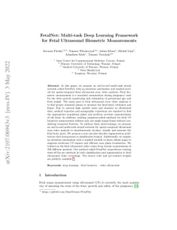 FetalNet: Multi-task Deep Learning Framework for Fetal Ultrasound
  Biometric Measurements