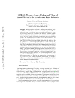 MAFAT: Memory-Aware Fusing and Tiling of Neural Networks for Accelerated
  Edge Inference
