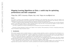 Mapping Learning Algorithms on Data, a useful step for optimizing
  performances and their comparison
