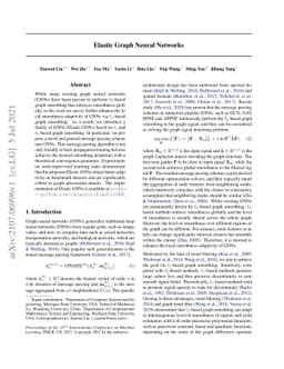 Elastic Graph Neural Networks