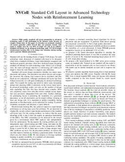 NVCell: Standard Cell Layout in Advanced Technology Nodes with
  Reinforcement Learning