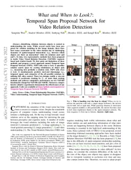 What and When to Look?: Temporal Span Proposal Network for Video
  Relation Detection