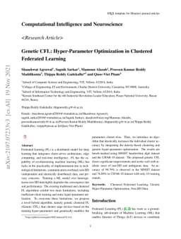 Genetic CFL: Optimization of Hyper-Parameters in Clustered Federated
  Learning