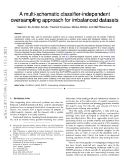 A multi-schematic classifier-independent oversampling approach for
  imbalanced datasets