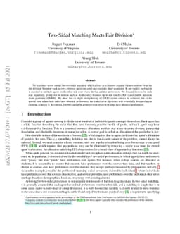 Two-Sided Matching Meets Fair Division
