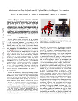 Optimization-Based Quadrupedal Hybrid Wheeled-Legged Locomotion