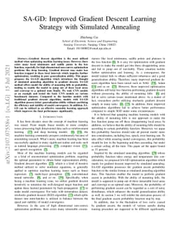 SA-GD: Improved Gradient Descent Learning Strategy with Simulated
  Annealing