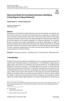 Adversarial Attack for Uncertainty Estimation: Identifying Critical
  Regions in Neural Networks