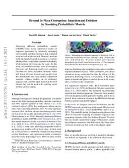Beyond In-Place Corruption: Insertion and Deletion In Denoising
  Probabilistic Models