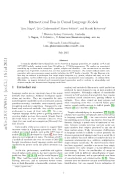 Intersectional Bias in Causal Language Models