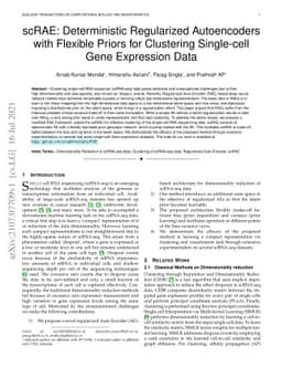 ScRAE: Deterministic Regularized Autoencoders with Flexible Priors for
  Clustering Single-cell Gene Expression Data