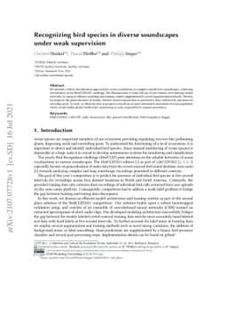 Recognizing bird species in diverse soundscapes under weak supervision