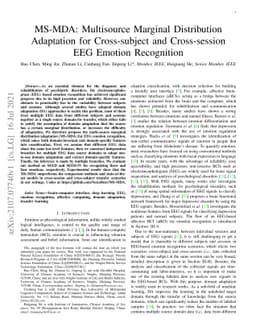 MS-MDA: Multisource Marginal Distribution Adaptation for Cross-subject
  and Cross-session EEG Emotion Recognition