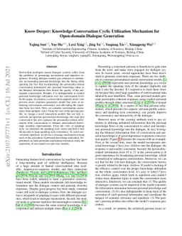 Know Deeper: Knowledge-Conversation Cyclic Utilization Mechanism for
  Open-domain Dialogue Generation