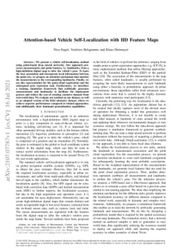 Attention-based Vehicle Self-Localization with HD Feature Maps