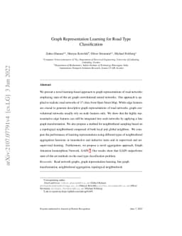 Graph Representation Learning for Road Type Classification