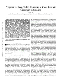 Progressive Deep Video Dehazing without Explicit Alignment Estimation
