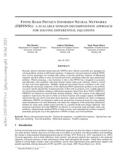 Finite Basis Physics-Informed Neural Networks (FBPINNs): a scalable
  domain decomposition approach for solving differential equations