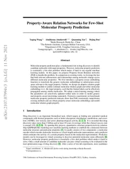 Property-Aware Relation Networks for Few-Shot Molecular Property
  Prediction