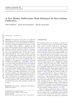 A New Robust Multivariate Mode Estimator for Eye-tracking Calibration