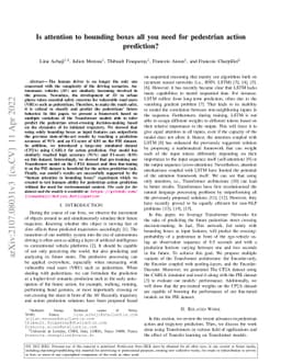 Is attention to bounding boxes all you need for pedestrian action
  prediction?