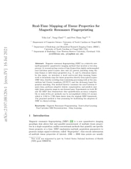 Real-Time Mapping of Tissue Properties for Magnetic Resonance
  Fingerprinting