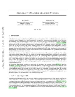 Declarative Machine Learning Systems