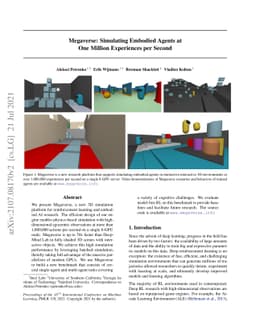 Megaverse: Simulating Embodied Agents at One Million Experiences per
  Second