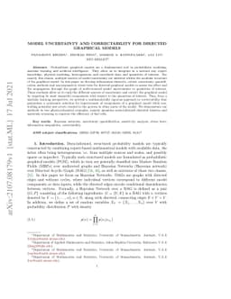 Model Uncertainty and Correctability for Directed Graphical Models