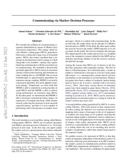Communicating via Markov Decision Processes