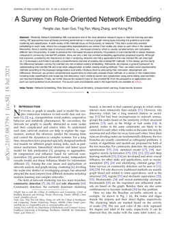 A Survey on Role-Oriented Network Embedding