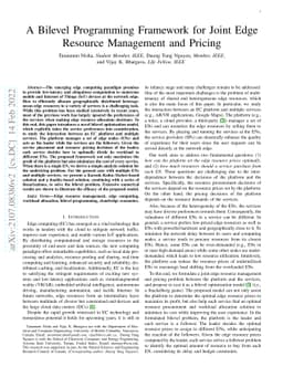A Bilevel Programming Framework for Joint Edge Resource Management and
  Pricing