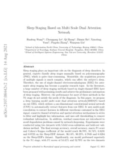 Sleep Staging Based on Multi Scale Dual Attention Network
