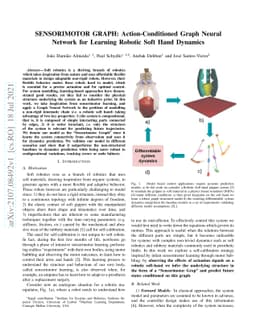 SENSORIMOTOR GRAPH: Action-Conditioned Graph Neural Network for Learning
  Robotic Soft Hand Dynamics