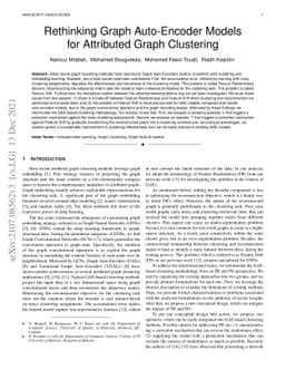 Rethinking Graph Auto-Encoder Models for Attributed Graph Clustering