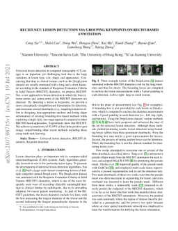 RECIST-Net: Lesion detection via grouping keypoints on RECIST-based
  annotation