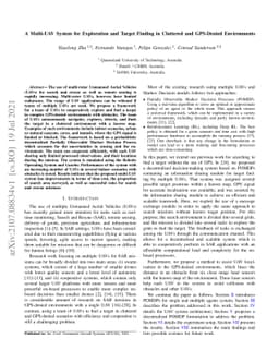 A Multi-UAV System for Exploration and Target Finding in Cluttered and
  GPS-Denied Environments