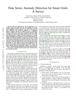 Time Series Anomaly Detection for Smart Grids: A Survey