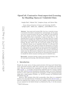 OpenCoS: Contrastive Semi-supervised Learning for Handling Open-set
  Unlabeled Data