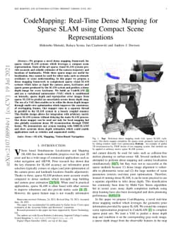 CodeMapping: Real-Time Dense Mapping for Sparse SLAM using Compact Scene
  Representations
