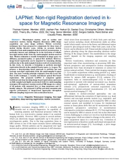 LAPNet: Non-rigid Registration derived in k-space for Magnetic Resonance
  Imaging