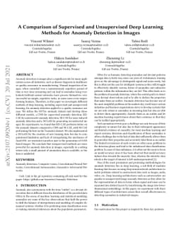 A Comparison of Supervised and Unsupervised Deep Learning Methods for
  Anomaly Detection in Images